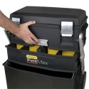 Stanley Plastic Tool Box Wheeled with Removable Tool Tray 549mm Length 413mm Width 549mm Height 1-94-210