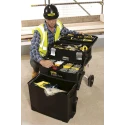 Stanley Plastic Tool Box Wheeled with Removable Tool Tray 549mm Length 413mm Width 549mm Height 1-94-210