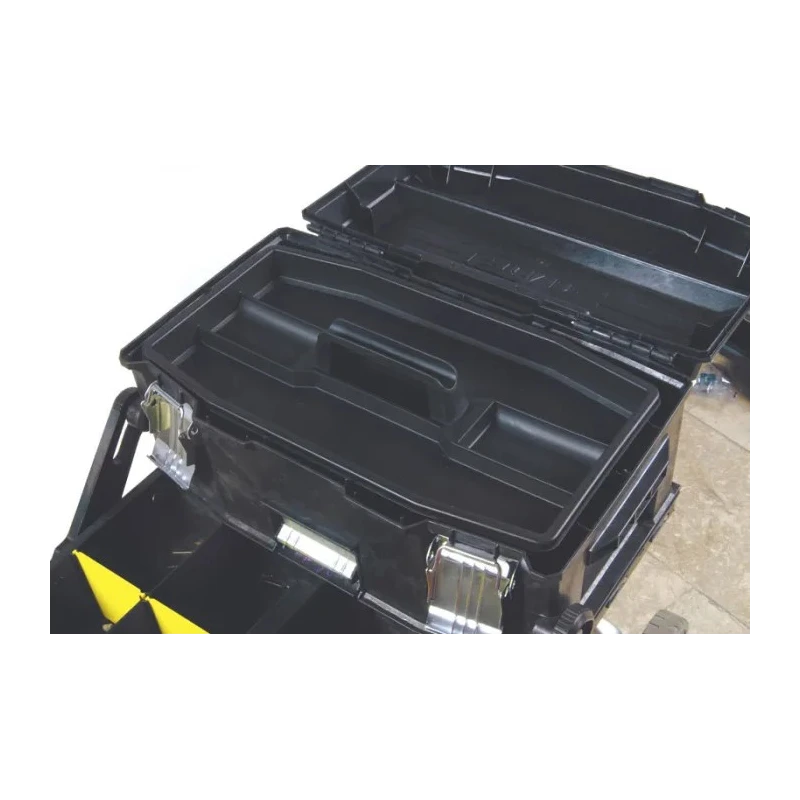 Stanley Plastic Tool Box Wheeled with Removable Tool Tray 549mm Length 413mm Width 549mm Height 1-94-210