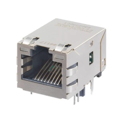 Molex 93627 Series RJ45 Connector Female Panel Mount Shielded Right Angle 2 Port 8 Way 