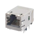 Molex RJ45 Connector Female Panel Mount Shielded Right Angle 2 Port 8 Way 