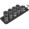 Wera 10-Piece 1/2 in Hexagonal Impact Socket Set 13 to 21 mm, 230 mm Length, Square Drive Type 05004580001