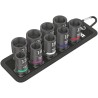 Wera 10-Piece 1/2 in Hexagonal Impact Socket Set 13 to 21 mm, 230 mm Length, Square Drive Type 05004580001