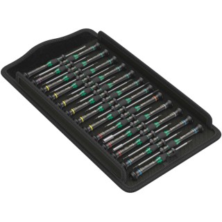 Wera Precision Phillips and Slotted Screwdriver Set, 25-Piece, Kraftform Micro Series, Czech Republic Origin 05134000001