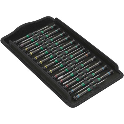 Wera Precision Phillips and Slotted Screwdriver Set, 25-Piece, Kraftform Micro Series, Czech Republic Origin 05134000001