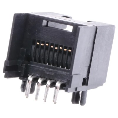 Bel-Stewart SS-60000 Series Unshielded Cat6 RJ45 Connector Female Through Hole Right Angle 1 Port 8 Way 