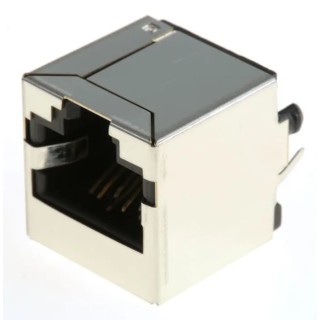 Bel-Stewart SS-60000 Series RJ45 Connector Female, Through Hole, Cat6 Shielded Straight 1 Port 8 Way RJ45