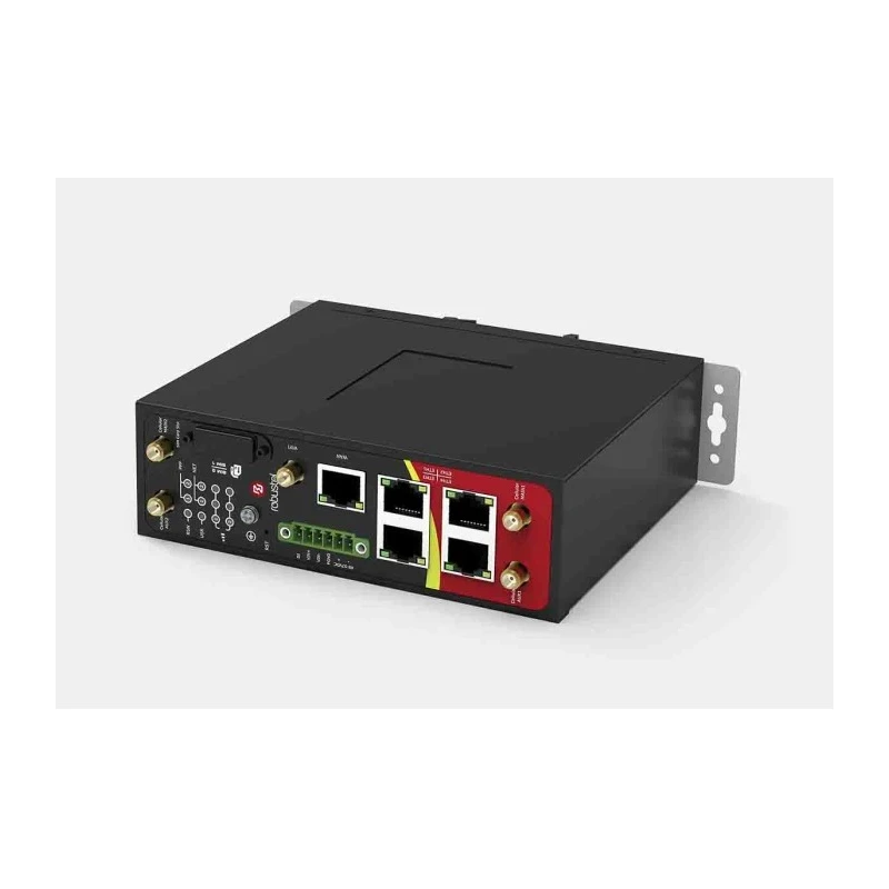 Robustel Industrial Dual Module Cellular VPN Router 100Mbps 150Mbps WiFi IEEE 802.11 b/g/n 2.4GHz 4 LAN Ports R2000-D4L2