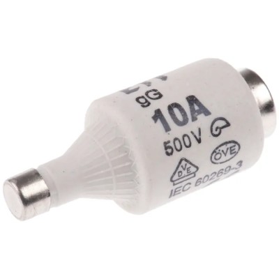 ETI 10A 500V AC D2 Diazed Fuse, E27 Thread Size, Ceramic Body, 50kA Breaking Capacity 2312404