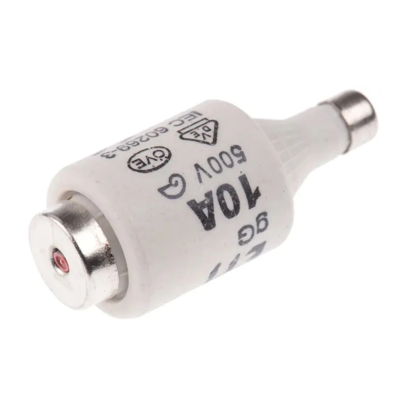 ETI 10A 500V AC D2 Diazed Fuse, E27 Thread Size, Ceramic Body, 50kA Breaking Capacity 2312404