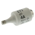 ETI 4A 500V AC D2 Diazed Fuse, E27 Thread Size, Class gG/gL, Ceramic Body, Breaking Capacity 50kA 2312402
