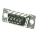 ITT Cannon D* 9 Way Straight Panel Mount D-Sub Connector with 120 in Through Hole Female 121073-2055 D