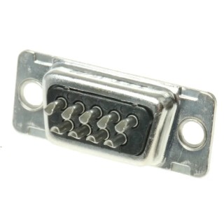 ITT Cannon D* 9 Way Straight Panel Mount D-Sub Connector with 120 in Through Hole Female 121073-2055 D