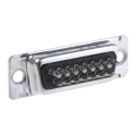 ITT Cannon D* 15 Way Straight Panel Mount D-Sub Connector with 120 in Through Hole Female 121073-2056 D