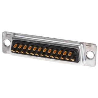 ITT Cannon D* 25 Way Straight 2.84 mm Pitch Cable, Panel Mount D-Sub Connector with 120 in Through Hole Male 121073-2042 D