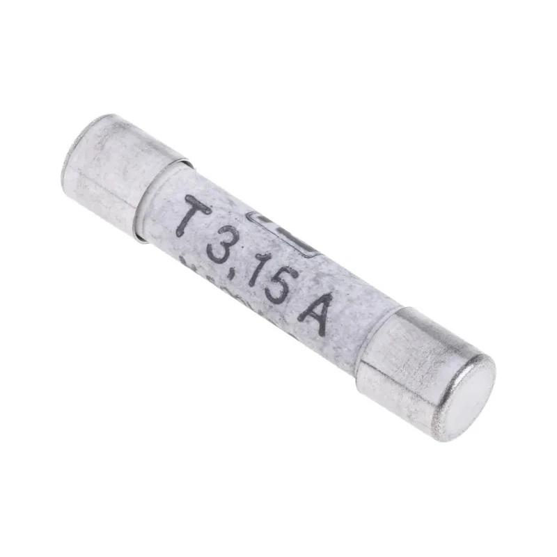 RS PRO 3.15A T Ceramic Cartridge Fuse, 6.3 x 32 mm, 500V AC, Time Delay, Ceramic Body 414-049