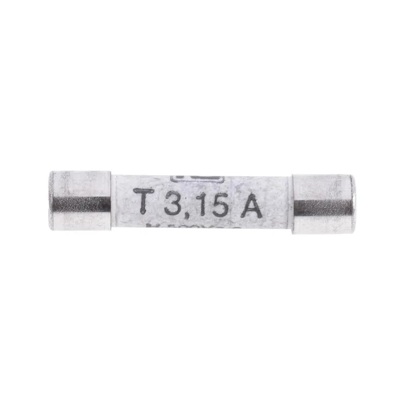 RS PRO 3.15A T Ceramic Cartridge Fuse, 6.3 x 32 mm, 500V AC, Time Delay, Ceramic Body 414-049