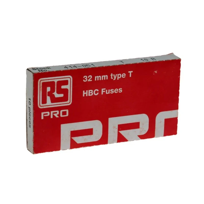 RS PRO 10A T Ceramic Cartridge Fuse, 6.3 x 32 mm, Time Delay, 500V ac, High Breaking Capacity 414-061