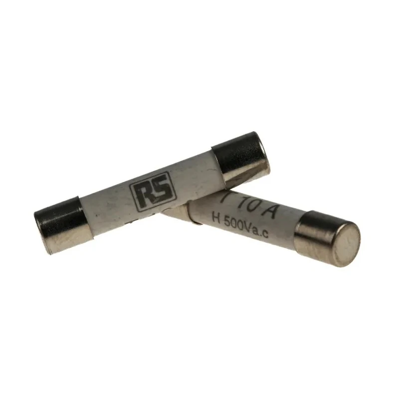 RS PRO 10A T Ceramic Cartridge Fuse, 6.3 x 32 mm, Time Delay, 500V ac, High Breaking Capacity 414-061