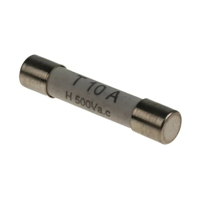 RS PRO 10A T Ceramic Cartridge Fuse, 6.3 x 32 mm, Time Delay, 500V ac, High Breaking Capacity 414-061