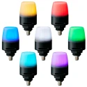 Patlite NE-I Series IO-Link Signal Beacon with Buzzer, Cyan Blue Amber White Red Purple Green LED, Flashing Light NE-ILNB-M