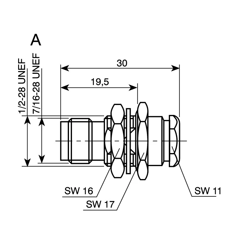 Telegartner TNC Series Coaxial Connector Panel Mount Female TNC, 50 Ω, Straight Body, Crimp Termination J01011A2337