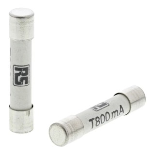 RS PRO 800mA T Ceramic Cartridge Fuse 6.3 x 32 mm 500V AC Time Delay RS PRO 414-415