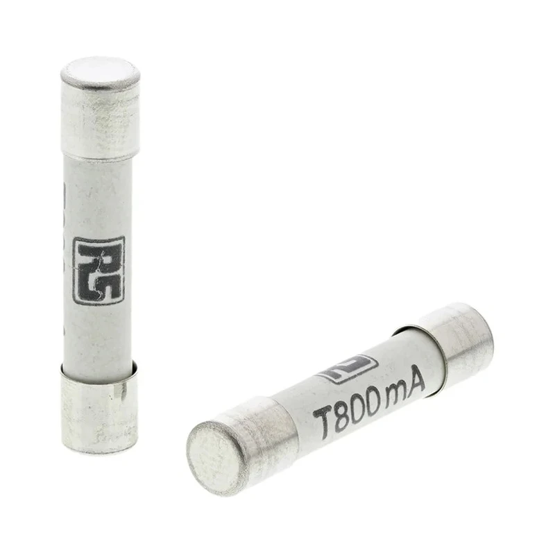 RS PRO 800mA T Ceramic Cartridge Fuse 6.3 x 32 mm 500V AC Time Delay RS PRO 414-415