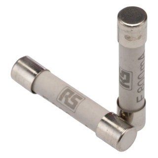 RS PRO Fast Acting Ceramic Cartridge Fuse 800mA 500V AC 6.3 x 32 mm 414-443
