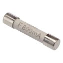 RS PRO Fast Acting Ceramic Cartridge Fuse 800mA 500V AC 6.3 x 32 mm 414-443
