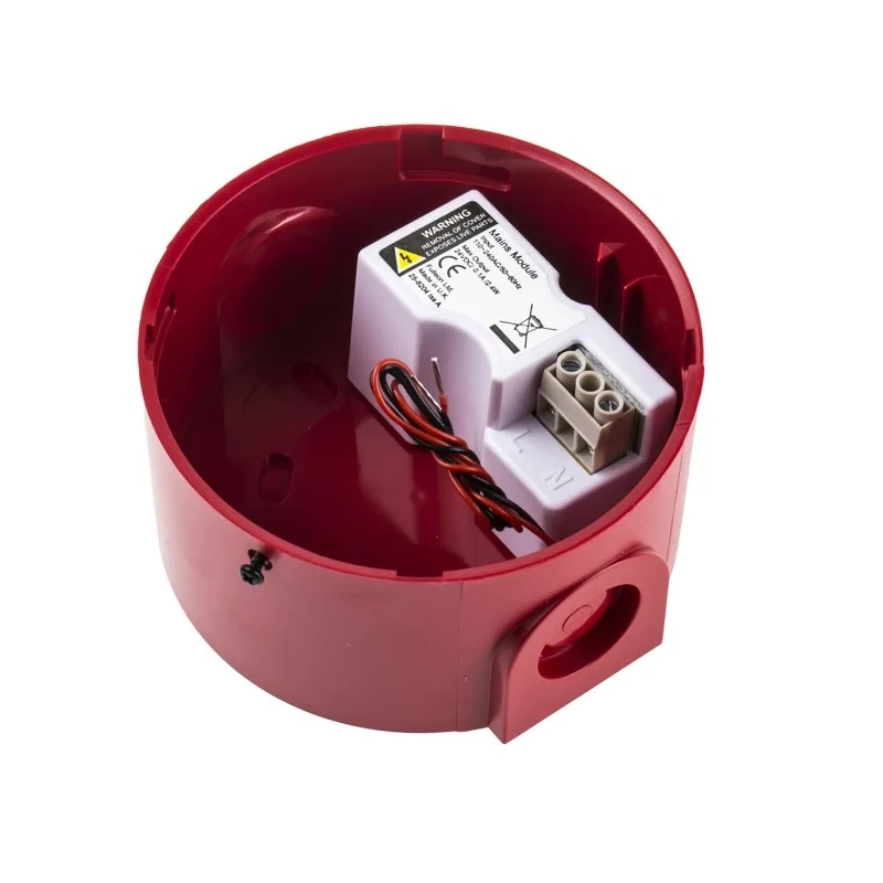 Eaton Red, White Powered Base for use with Flashni Sounder & Beacons 631201FUL-0135