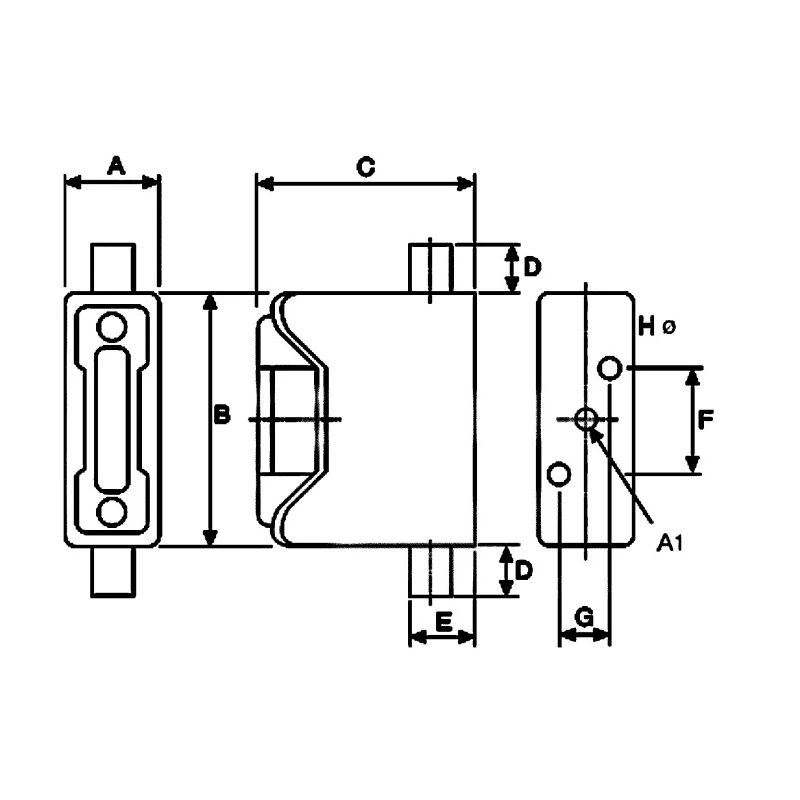 Eaton 32A Rail Mount Fuse Holder for A2, 1P-Pole, 690V AC RS32HWH