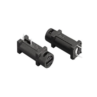 Bulgin 10A 1P-Pole PCB Mount Fuse Holder for 5 x 20 mm Fuse, 250V AC FX0457