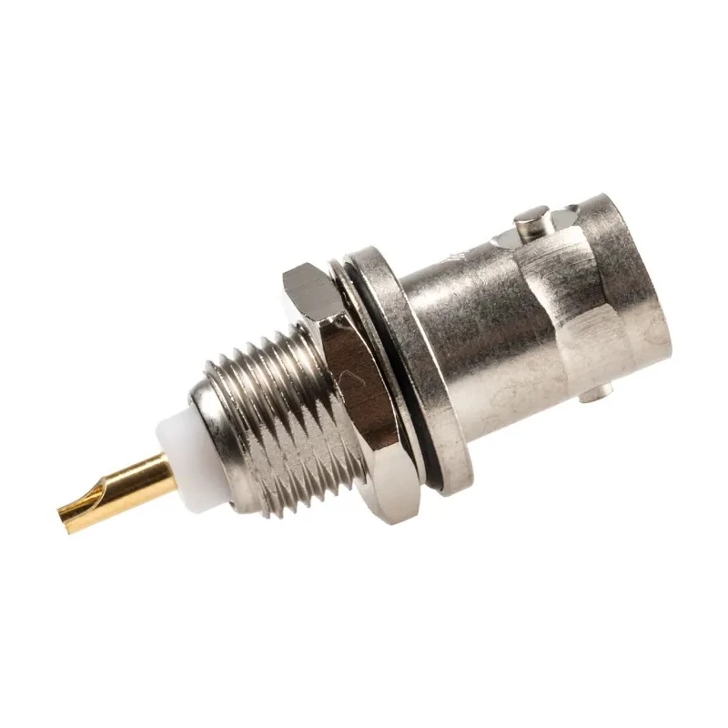 Telegartner BNC Series Coaxial Connector Panel Mount Female BNC, 50 Ω, Straight Body Solder J01001A0614