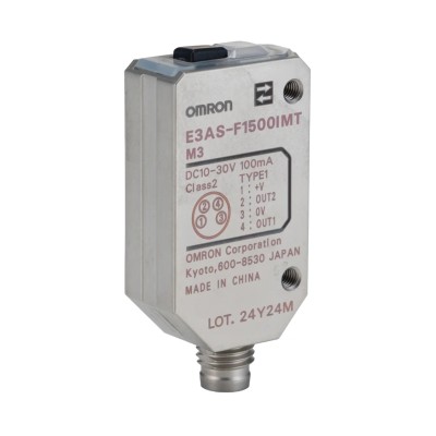 Omron Diffuse Photoelectric Sensor Compact Sensor 50 mm to 1.5 m Detection Range PNP Output IP67 IP67G IP69K E3AS-F1500IMT M3