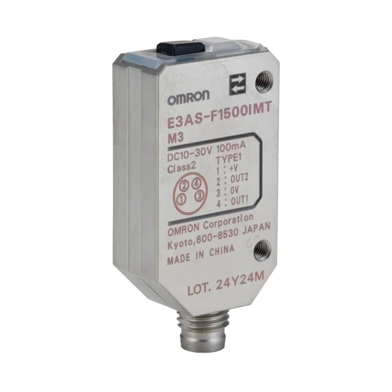 Omron Diffuse Photoelectric Sensor Compact Sensor 50 mm to 1.5 m Detection Range PNP Output IP67 IP67G IP69K E3AS-F1500IMT M3