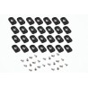 Hammond 1557 Series Polycarbonate Mounting Feet Black IP66 for 1557 Series Enclosure 1557FOOT2BK-24