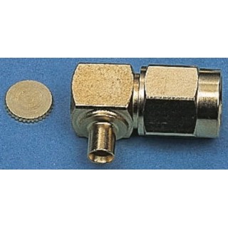 Telegartner SMA Series Coaxial Connector Cable Male SMA, 50 Ω, Right Angle Body, Solder Termination J01150A0151