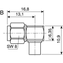 Telegartner SMA Series Coaxial Connector Cable Male SMA, 50 Ω, Right Angle Body, Solder Termination J01150A0151