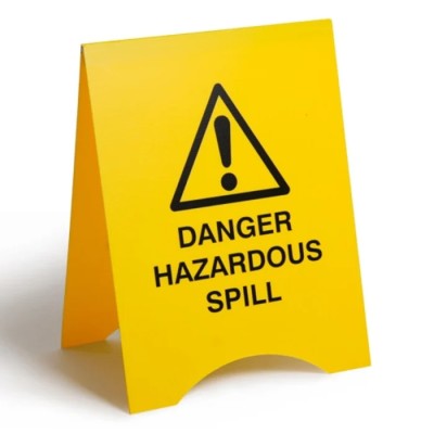 RS PRO Spill Kit Safety Warning Floor Sign Corex Panel Portable Lightweight 193-8439