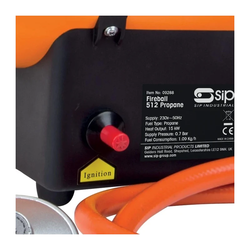 SIP 15 kW Industrial Heater Portable Type G British 3-Pin 9288 230V Thermostat Control