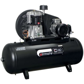 SIP Portable Oil-Lubricated Air Compressor 230V 7.5hp 270L Tank 10 bar 6585