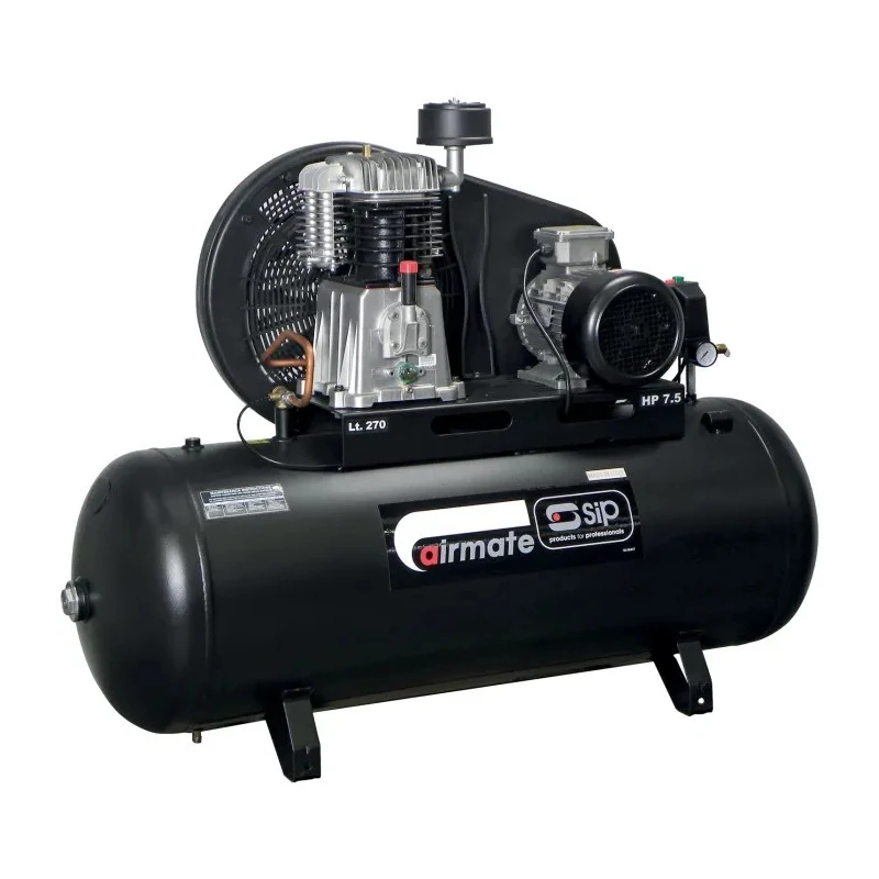 SIP Portable Oil-Lubricated Air Compressor 230V 7.5hp 270L Tank 10 bar 6585