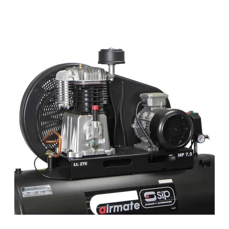 SIP Portable Oil-Lubricated Air Compressor 230V 7.5hp 270L Tank 10 bar 6585