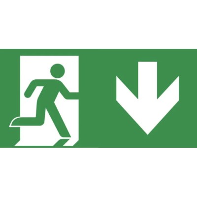 EMERGI-LITE Ceiling Emergency Exit Legend, Cast Aluminium Enclosure, 235mm x 130mm x 15mm, Ceiling Mount XEN2EG22
