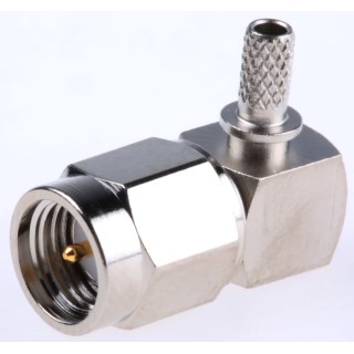 Telegartner SMA Series Coaxial Connector Cable Male SMA, 50 Ω, Right Angle Body Crimp J01150A0069