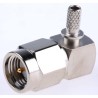 Telegartner SMA Series Coaxial Connector Cable Male SMA, 50 Ω, Right Angle Body Crimp J01150A0069