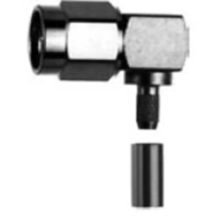 Telegartner SMA Series 50 Ω Coaxial Connector Cable Male SMA Right Angle Body Crimp J01150A0099
