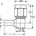 Telegartner SMA Series 50 Ω Coaxial Connector Cable Male SMA Right Angle Body Crimp J01150A0099