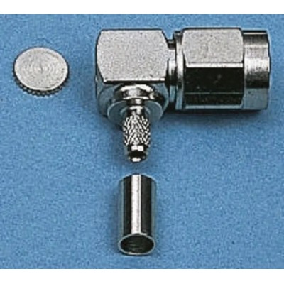 Telegartner SMA Series Coaxial Connector Cable Male SMA, 50 Ω, Right Angle Body Crimp J01150A0089